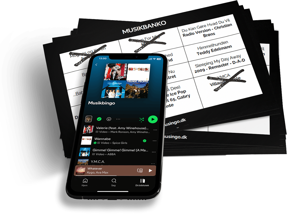 Musikbingo auf dem Handy mit Spotify und Bingo-Karten